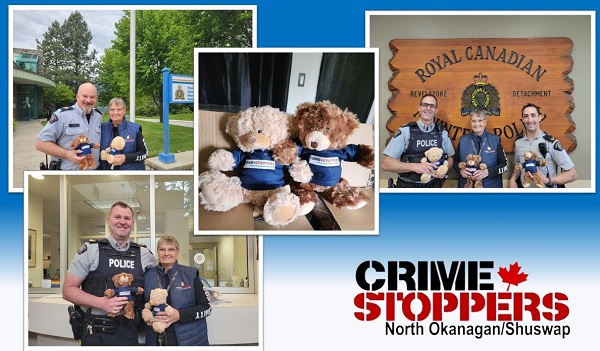 photo of rcmp officers holding teddy bears