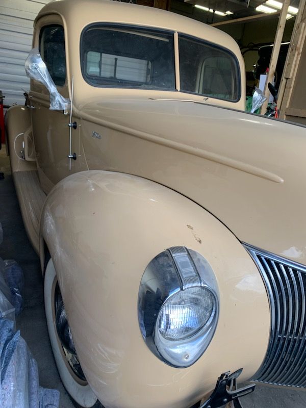 1940 Ford pickup passenger side view