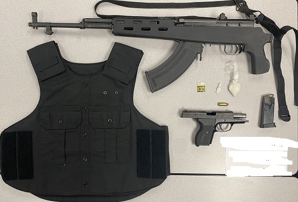 photo of guns and ammunition seized