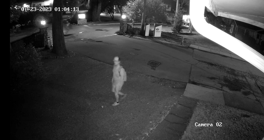 suspect seen on video surveillance