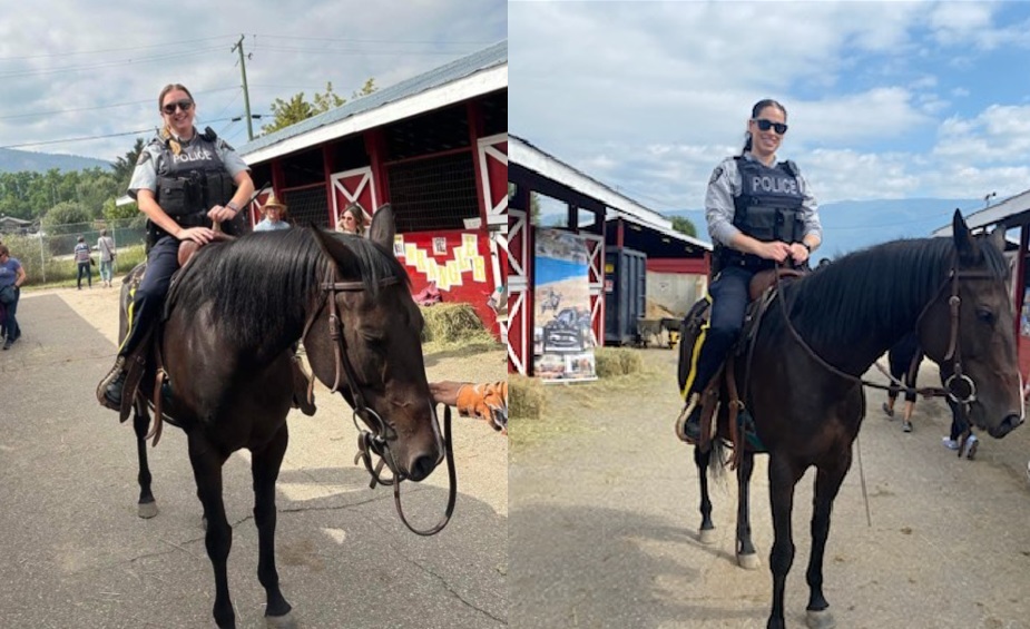 Les gendarmes Valotaire et Taylor mettent en valeur leur talent de cavalières.