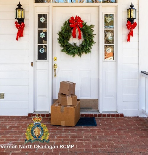 photo of front door porch and boxes