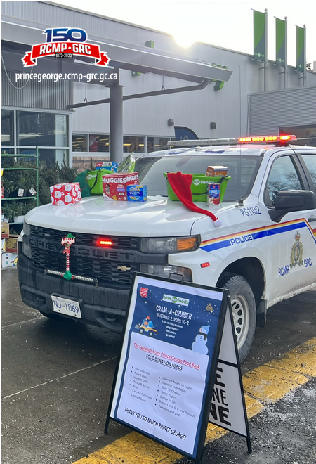 Photo of a police car outside of College Heights Save-On-Foods