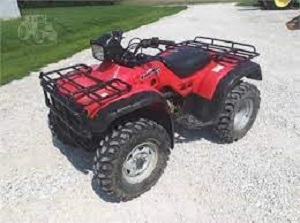 Red 1999 Honda Foreman 